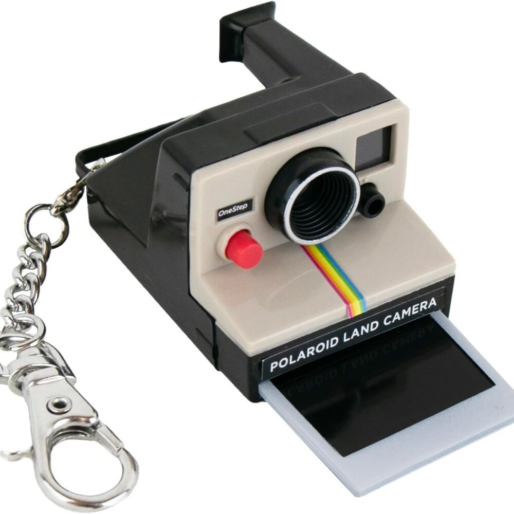 New World's Smallest Coolest Mini POLAROID CAMERA Keychain w/Sound & Moving Film